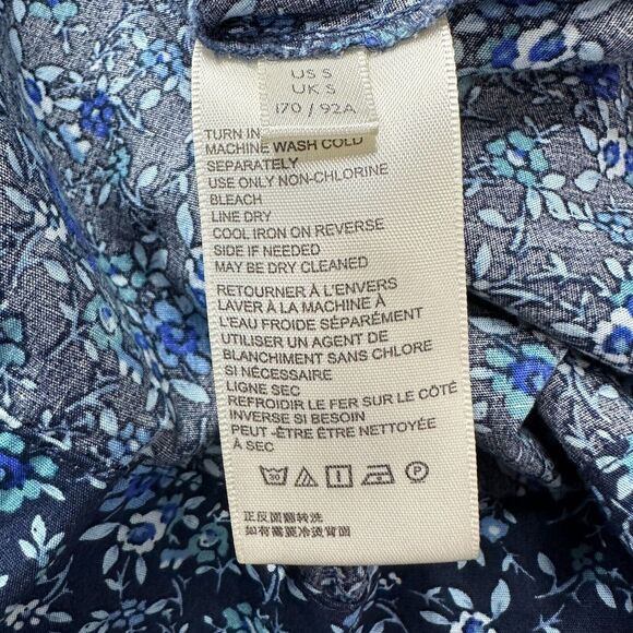 Free People Petunia Mini Dress Blue Square Neck Sleeveless Floral Women’s Small - Picture 9 of 10